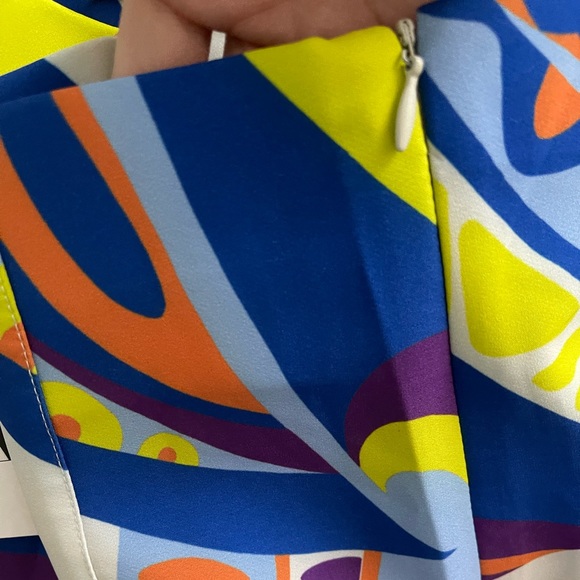 ZARA CO-ORD PUCCI MULTI PRINT HIGH RISE TROUSERS - Picture 8 of 12